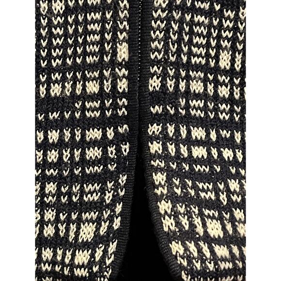 Vtg St John 2pc Skirt Suit Navy Blue Santana Knit Zip Front Jacket Size 2 Fringe - Picture 4 of 16